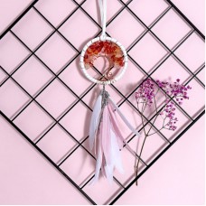 Modern Style Handmade Weave Dreams Catcher Car Pendant Colorful Stones Mini Tree of life Dreamcatcher Decor Hanging Girl Gifts