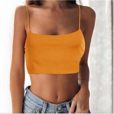 New Fashion Women Sexy Crop Tops Solid Summer Camis Women Casual Tank Tops Vest Sleeveless Crop Tops blusas