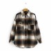 Korean Style Oversized Plaid Shirts Blouse Women Autumn Cotton Blouse Long Sleeve Plus Size Blouses 2020 Button Up Shirt Blusas