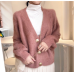 Elegant Loose Women Knitted Cardigans Lantern Sleeve Mohair Sweater Jumpers Autumn winter Female Cardigan Jacket