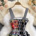 Summer Dresses Women Fashion Print Color Matching Slim Mid Length Suspender Off Shoulder Dress Summer Dresses Women Fashion Print Color Matching Slim Mid Length Suspender Off Shoulder Dress
