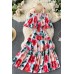 Seaside Holiday Dress Women's Summer Wear New Hollow Out Off Strapless Dress Short Sleeve Slim Female Dress