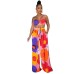 Dashiki Women African Clothes for Women Floral Printing Long Dress New Casual Elegant Tube Top Pants V-Neck Women's 2-Piece Su