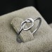 Genuine 925 Sterling Silver Best Gifts For Girl Women Jewelry Bands Knot Ring 