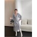 Korean Fashion Chic Midi Long Dresses For Women Lantern Long Sleeve Vintage Floral V-neck Loose Sexy Beach Boho Lady Dress Femme