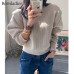 Autumn Winter Loose O Neck Fake Two Piece Pullover Basic Warm Sweater for Women Korean Soft Kniited Sweater Tops