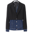 Sexy Patchwork Fake Two Women's Autumn Coat Notched Long Sleeve Colorblock Straight Female Blazers 