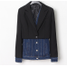 Sexy Patchwork Fake Two Women's Autumn Coat Notched Long Sleeve Colorblock Straight Female Blazers 