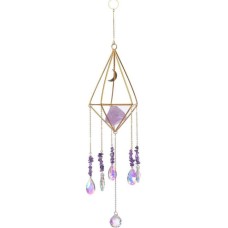 Handmade Rainbow Crystal Suncatcher , Prism Sunshade,, Window Ornament, Home Decor