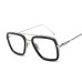 Black Sunglasses Woman/man Mirrored Designer Brand Woman Glasses Vintage Blue Lens Sun Glasses Female UV400