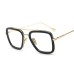Black Sunglasses Woman/man Mirrored Designer Brand Woman Glasses Vintage Blue Lens Sun Glasses Female UV400