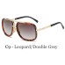 New Fashion Big Frame Sunglasses Men Square  Metal Sun Glasses Women Retro Sun Glasses Vintage High Quality Gafas