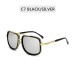 New Fashion Big Frame Sunglasses Men Square  Metal Sun Glasses Women Retro Sun Glasses Vintage High Quality Gafas