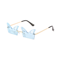 Fashion Rimless Heart Sunglasses Women Luxury Unique Snowflake Sun Glasses For Female Trend Frameless Butterfly Eyeglasses Woman