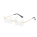 Fashion Rimless Heart Sunglasses Women Luxury Unique Snowflake Sun Glasses For Female Trend Frameless Butterfly Eyeglasses Woman