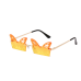 Fashion Rimless Heart Sunglasses Women Luxury Unique Snowflake Sun Glasses For Female Trend Frameless Butterfly Eyeglasses Woman