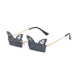 Fashion Rimless Heart Sunglasses Women Luxury Unique Snowflake Sun Glasses For Female Trend Frameless Butterfly Eyeglasses Woman