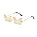 Fashion Rimless Heart Sunglasses Women Luxury Unique Snowflake Sun Glasses For Female Trend Frameless Butterfly Eyeglasses Woman