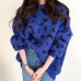Korean Women's Sweater Chic Autumn Winter Lazy Round Neck Leopard Pattern Pullover Loose Skin Friendly Long Sleeve