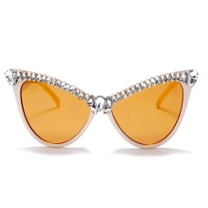 Oversized Diamond Sunglasses Women Rhinestone Cat Eye Sunglasses Men Luxury Brand Eyewear Retro Glasses Vintage UV400