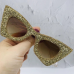 Big-framed Square Sunglasses For Men And Women Stylish Sunglasses Stage Performance Colored Diamond With Diamonds Glasses