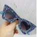Big-framed Square Sunglasses For Men And Women Stylish Sunglasses Stage Performance Colored Diamond With Diamonds Glasses