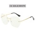 NEW  Vintage Fashion Oversized Rimless Sunglasses Women Famous Luxury Brand Design Square Sun Glasses For Female