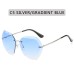 NEW  Vintage Fashion Oversized Rimless Sunglasses Women Famous Luxury Brand Design Square Sun Glasses For Female