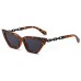 Ladies cat eye glasses female colorful green black square sunglasses women retro uv400 summer accessories