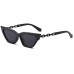 Ladies cat eye glasses female colorful green black square sunglasses women retro uv400 summer accessories