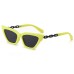 Ladies cat eye glasses female colorful green black square sunglasses women retro uv400 summer accessories