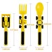 Dinneractive car bulldozer excavator fork shovel dining plate children's tableware three sets