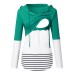 Maternity Autumn and Winter Colorblock Long Sleeve Hooded Nursing Jacket Maternity Autumn and Winter Colorblock Long Sleeve Hooded Nursing Jacket