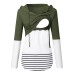 Maternity Autumn and Winter Colorblock Long Sleeve Hooded Nursing Jacket Maternity Autumn and Winter Colorblock Long Sleeve Hooded Nursing Jacket