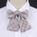 Cotton JK Bow Tie Campus Style Girls Skirt Accessories Plaid Multi Color Ornaments