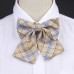 Cotton JK Bow Tie Campus Style Girls Skirt Accessories Plaid Multi Color Ornaments