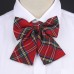 Cotton JK Bow Tie Campus Style Girls Skirt Accessories Plaid Multi Color Ornaments