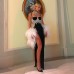High Luxury Heavy Industry Hardware Tassel Sexy High Waist Slit Suspender Dress Women Dress High Luxury Heavy Industry Hardware Tassel Sexy High Waist Slit Suspender Dress Women Dress