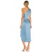 New Oblique Shoulder Waist Pleated Satin Nightclub Sexy Elegant Irregular Dress
