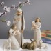 Manger Group Ornament Religious Nativity Six-Piece Ornament Resin Crafts