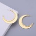 New European And American Fashion Trendsetter C-Shaped Earrings 925 Silver Needle Moon Earrings