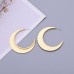 New European And American Fashion Trendsetter C-Shaped Earrings 925 Silver Needle Moon Earrings