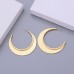New European And American Fashion Trendsetter C-Shaped Earrings 925 Silver Needle Moon Earrings