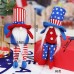 American National Day Pentagram Round Cap Long Legs Faceless Doll Sitting Plush Rudolph Dwarf Doll