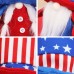 American National Day Pentagram Round Cap Long Legs Faceless Doll Sitting Plush Rudolph Dwarf Doll