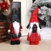 New Christmas decorations retractable faceless doll red and gray pointed hat standing doll window set props New Christmas decorations retractable faceless doll red and gray pointed hat standing doll window set props