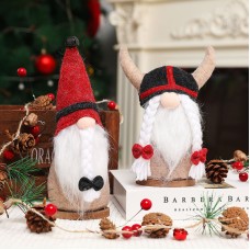 New pirate Rudolph decorative doll ornaments faceless doll doll bell horn dwarf Viking