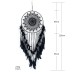 Large Black Feather Lace Dream Catcher Mysterious Indian Style Dream Net Wall Decoration