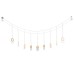 Crescent Moon Wall Decoration Wood Chip Moon Ornament Lunar Eclipse Home Decoration Wall Hanging Chain