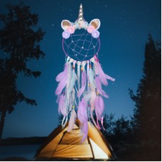 New Creative Indian Feather Lace Unicorn Dream Catcher Cute Girly Heart Room Decoration Birthday Gift